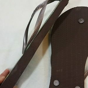 Havaianas Shoes - Havaianas Brown Floral Slim Flip Flop Havaianas Shoes - Havaianas Brown Floral Slim Flip Flop